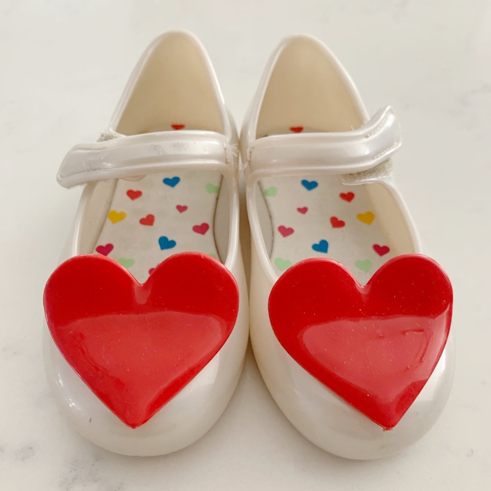 Pre-owner Mini Melissa red heart shoes toddler 7